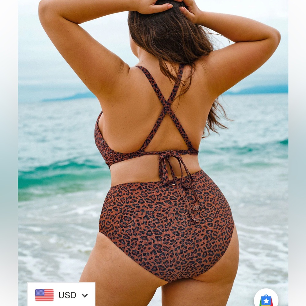 NWT BERLOOK 16 1X LEOPARD SHIMMER PRINT 
ONE PIECE SWIMSUIT NWT
